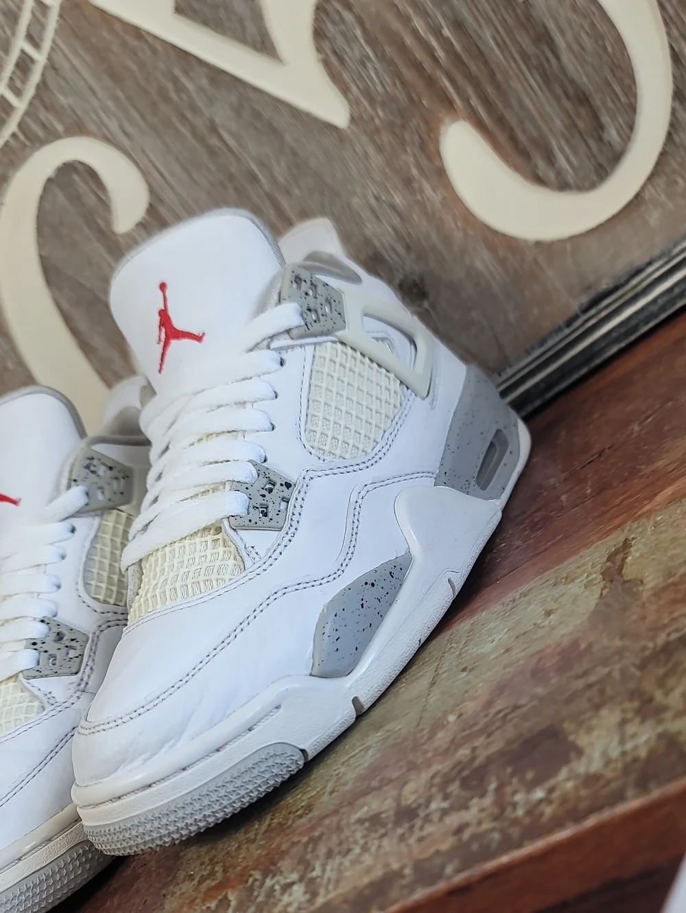 Nike Air Jordan 4 Retro 'White Oreo' Wmns 5.5 Good Condition, Fast Shipping.